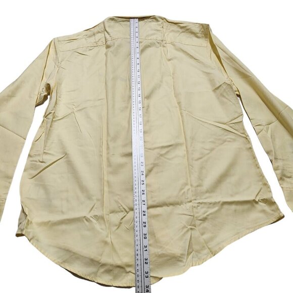 Tommy Hilfiger Men's Long Sleeve Dress Shirt Solid Yellow Size XXL - Picture 5 of 7
